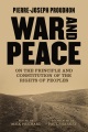 Book jacket for War and peace [electronic resource] : on the principle and constitution of the rights of peoples 