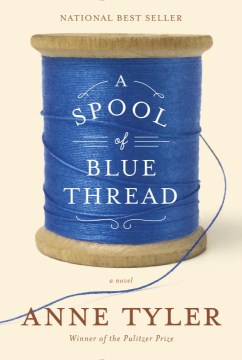 The spool of blue thread