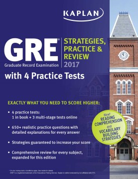 GRE 2017 Strategies, Practice &amp; Review