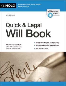 The Quick &amp; Legal Will Book