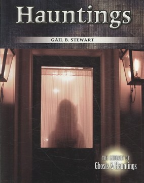 book cover with a shadowy figure standing behind door