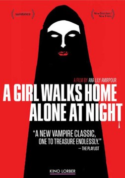 A girl walks home alone at night