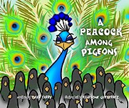 Peacock Among Pigeons
