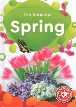 Cover of book Spring by Christina Leaf. Cover shows pink tulips and a butterfly.