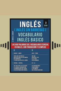 Inglés (Inglés Sin Barreras) Vocabulario Inglés Basico--3--GHI
