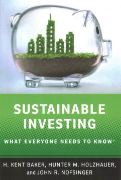 Book jacket for Sustainable investing