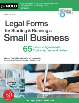 Book jacket for Legal forms for starting & running a small business