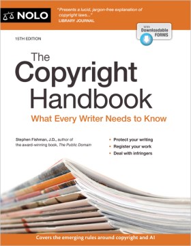 Book jacket for The copyright handbook : what every writer needs to know