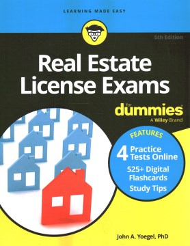 Book jacket for Real estate license exams