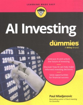Book jacket for AI investing for dummies