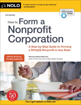 Book jacket for How to form a nonprofit corporation