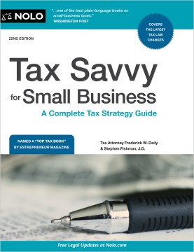 Book jacket for Tax savvy for small business
