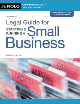 Book jacket for Legal guide for starting & running a small business