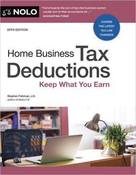 Book jacket for Home business tax deductions : keep what you earn