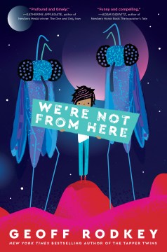 Book jacket for We're not from here