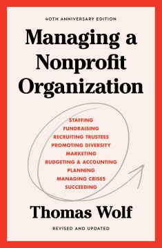 Book jacket for Managing a nonprofit organization : fortieth aniversary edition