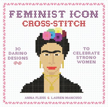 Feminist icon cross-stitch book cover