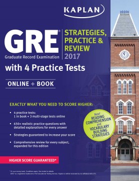 Catalog record for GRE : strategies, practice, and review