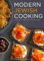Cover of book Modern Jewish cooking, showing small squares of dark bread with cream and lox