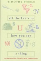 All the Fun's in How You Say a Thing, book cover