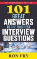 最も難しい面接の質問に対する 101 の素晴らしい回答、本の表紙