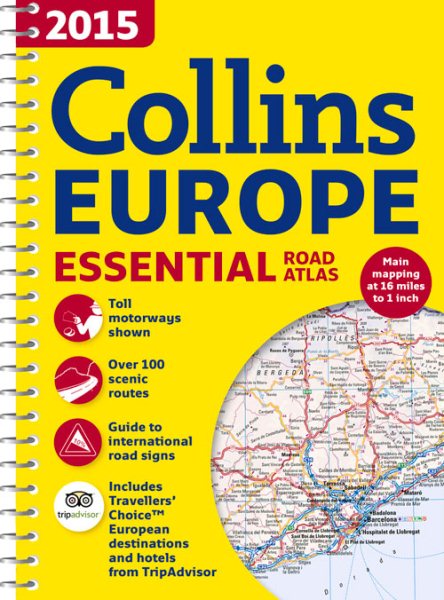 Collins Essential Road Atlas Europe 2015