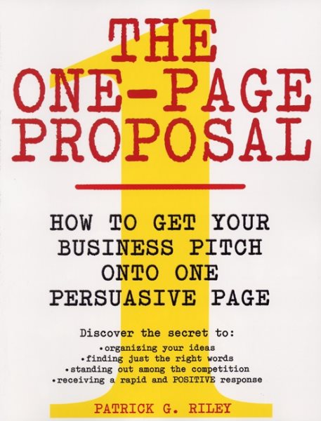 The One-Page Proposal