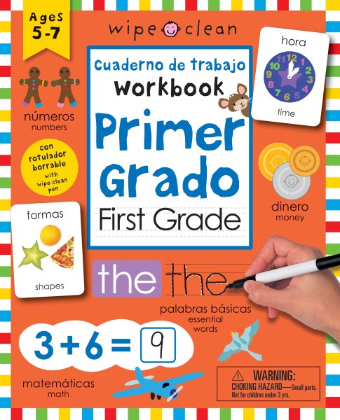Wipe Clean Bilingual Workbook for First Grade