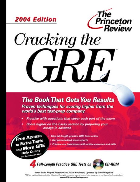 Cracking the GRE with Sample Tests on CD-ROM, 2004 Edition【金石堂、博客來熱銷】