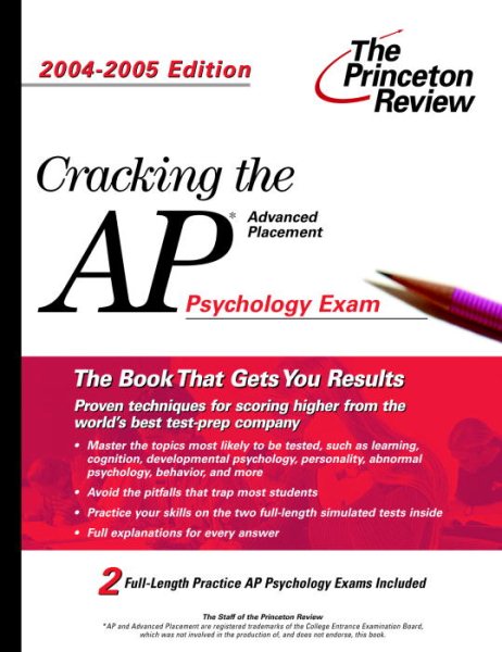Cracking the AP Psychology Exam, 2004-2005 Edition【金石堂、博客來熱銷】