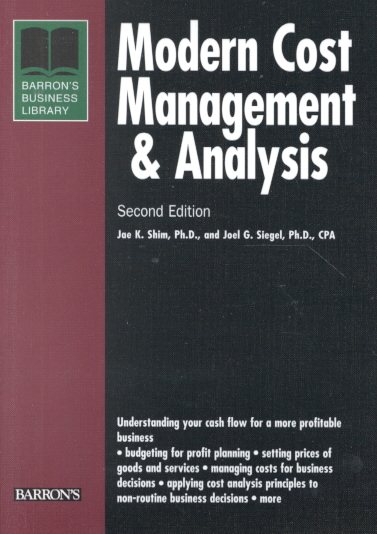 Modern Cost Management Analysis (Business Library)