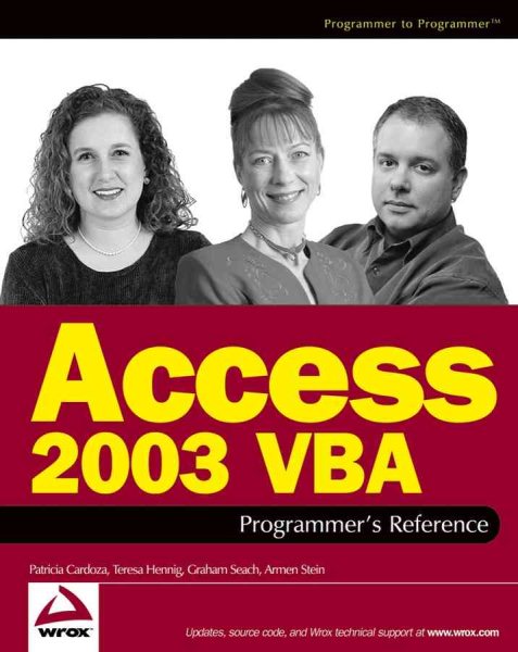 Access 2003 VBA Programmer\