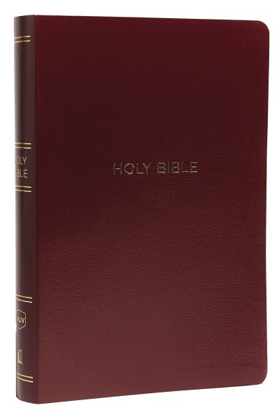 NKJV- Reference Bible- Center-Column Giant Print- Leather-Look- Burgundy- Red Letter Edition