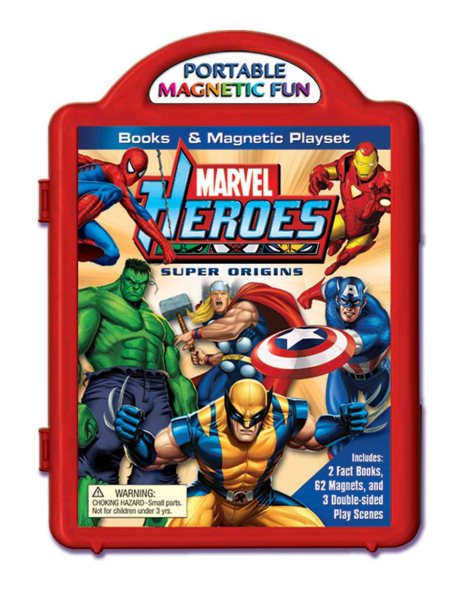 Marvel Heroes Super Origins Book & Magnetic Playset