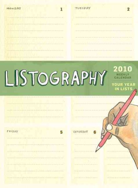 Listography 2010 Weekly Calendar