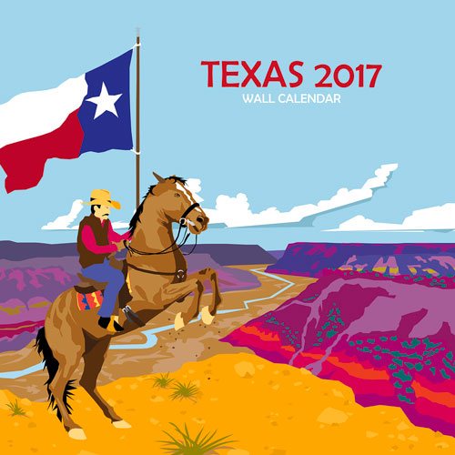 Texas 2017 Calendar(Wall)
