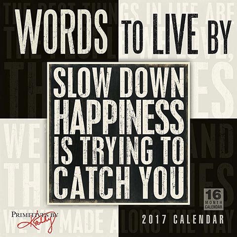 Words to Live by 2017 Calendar(Wall)