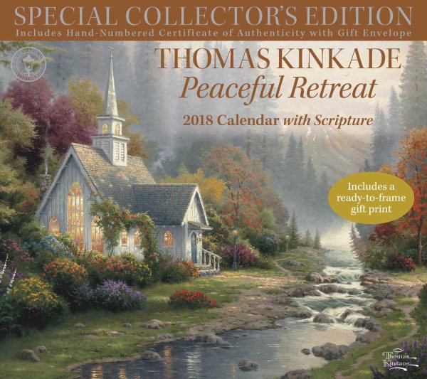 Thomas Kinkade Peaceful Retreat With Scripture 2018 Calendar