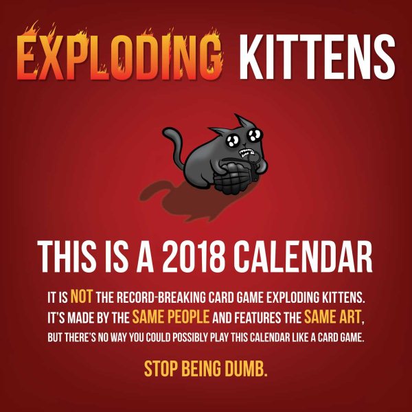 Exploding Kittens 2018 Calenda(Wall)