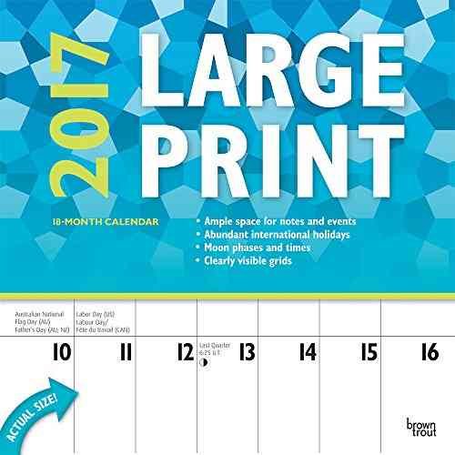 Large Print 2017 Calendar(Wall)