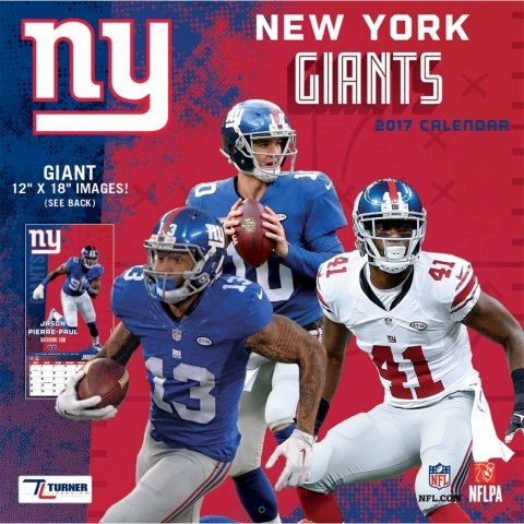 New York Giants 2017 Calendar(Wall)