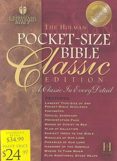 PKT SIZE BIBLE CLASS ED BLACK LEATHER