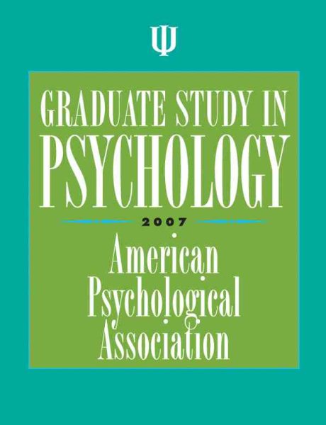 Graduate Study in Psychology 2007【金石堂、博客來熱銷】