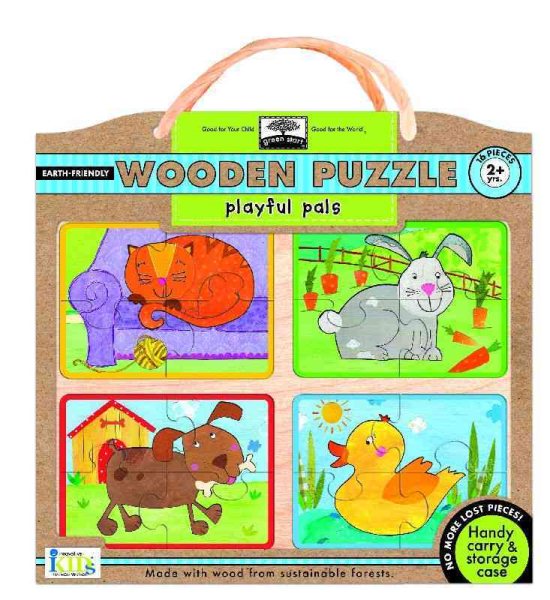 Green Start Wooden-puzzles - Playful Pals