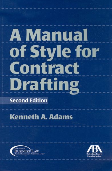 Manual of Style for Contract Drafting【金石堂、博客來熱銷】