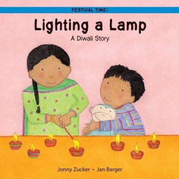 Lighting a lamp: a Diwali story Book Jacket