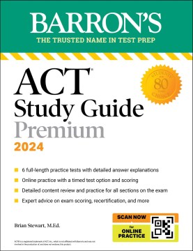 Barron's ACT study guide premium 2024