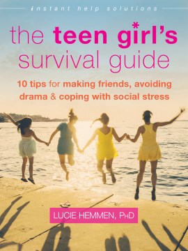 《青少年女孩生存指南》，封面上有四个女孩在日出时在沙滩上跳跃