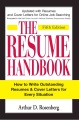 The resume handbook : how to write outstanding res...