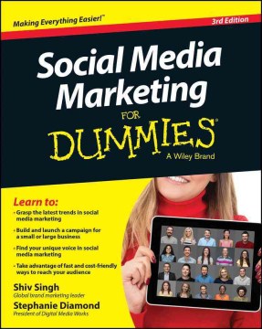Book jacket for Social media marketing for dummies